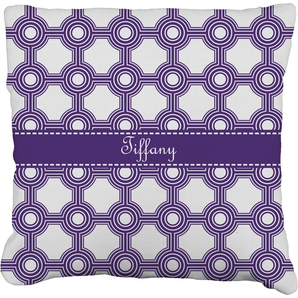 Custom Connected Circles Faux-Linen Throw Pillow 26" (Personalized)