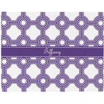 Connected Circles Woven Fabric Placemat - Twill w/ Name or Text