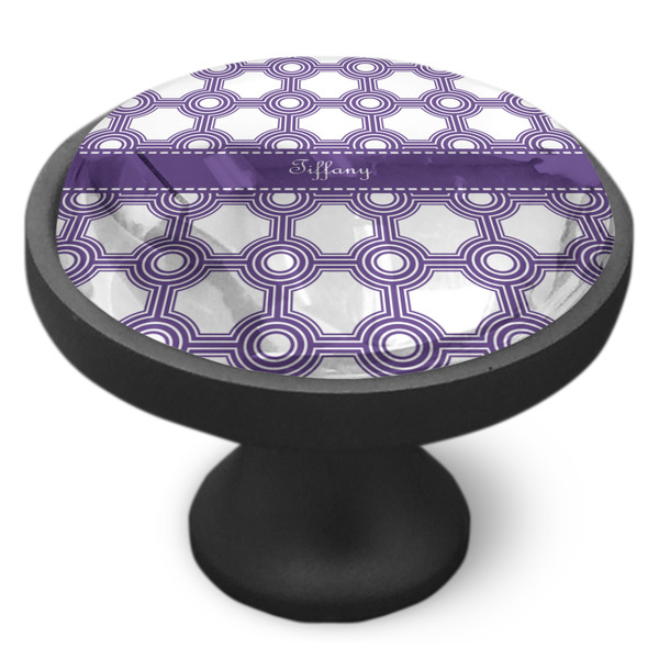 Connected Circles Cabinet Knob - Black - Side