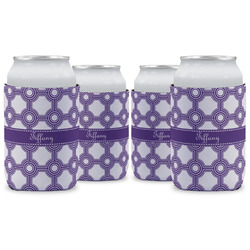 Connected Circles Can Cooler (12 oz) - Set of 4 w/ Name or Text