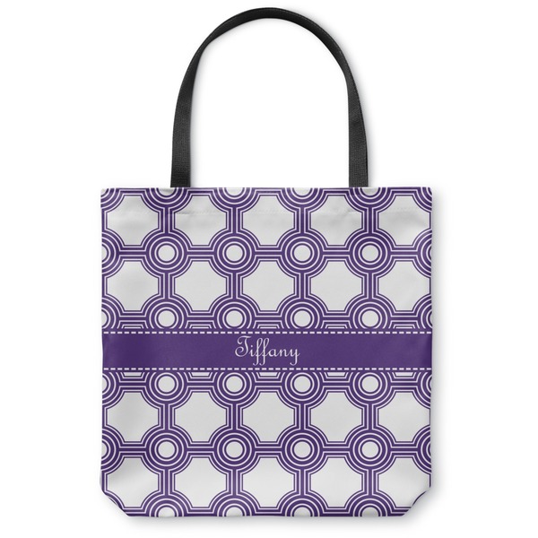 Custom Connected Circles Canvas Tote Bag - Small - 13"x13" (Personalized)