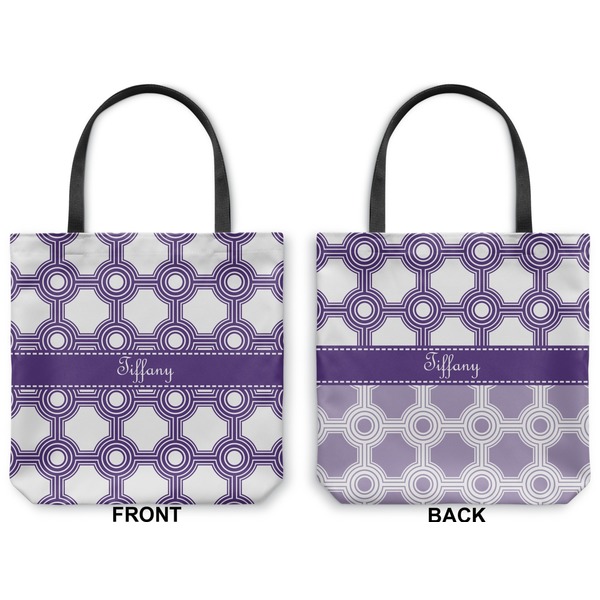 Connected Circles Canvas Tote - Front and Back
