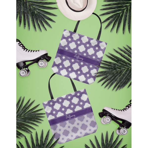 Connected Circles Canvas Tote Lifestyle Front and Back