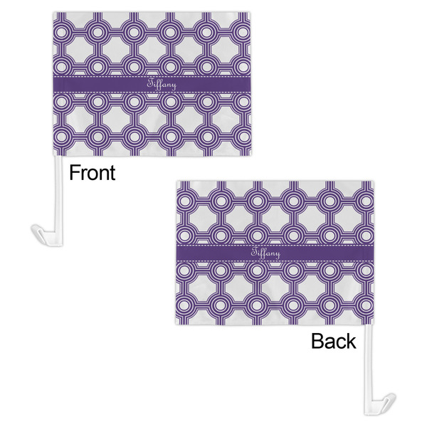 Connected Circles Car Flag - 11" x 8" - Front & Back View