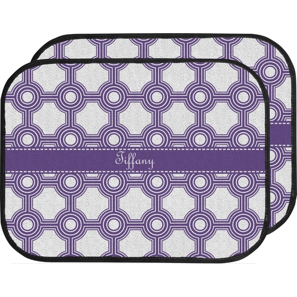 Custom Connected Circles Car Floor Mats (Back Seat) (Personalized)