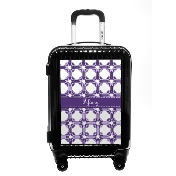 Custom Connected Circles Carry On Hard Shell Suitcase (Personalized)