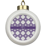 Connected Circles Ceramic Ball Ornament (Personalized)