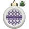 Connected Circles Ceramic Christmas Ornament - Xmas Tree (Front View)