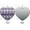 Connected Circles Ceramic Flat Ornament - Heart Front & Back (APPROVAL)