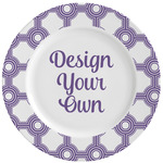 Connected Circles Ceramic Dinner Plates (Set of 4) (Personalized)