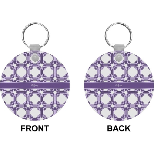 Connected Circles Circle Keychain (Front + Back)