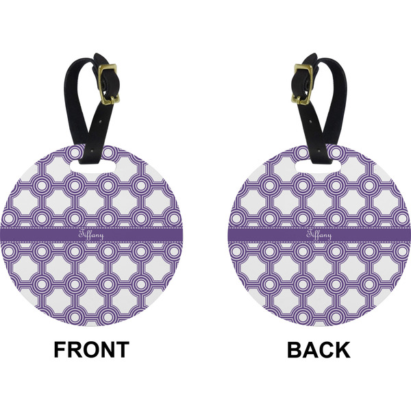 Connected Circles Circle Luggage Tag (Front + Back)