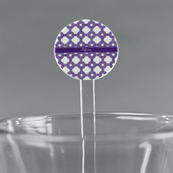 Connected Circles 5.5" Round Plastic Stir Sticks - Clear (Personalized)