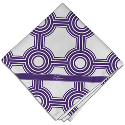 Connected Circles Cloth Dinner Napkin - Single w/ Name or Text