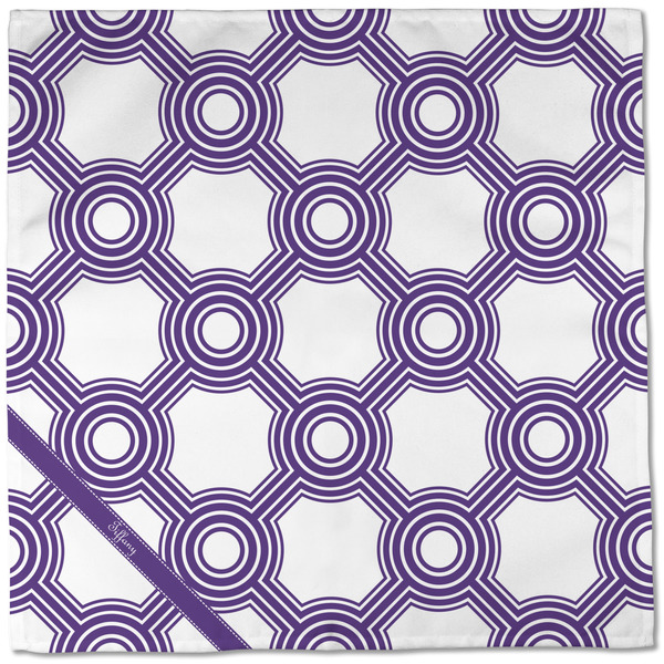 Connected Circles Cloth Napkins - Personalized Dinner (Full Open)
