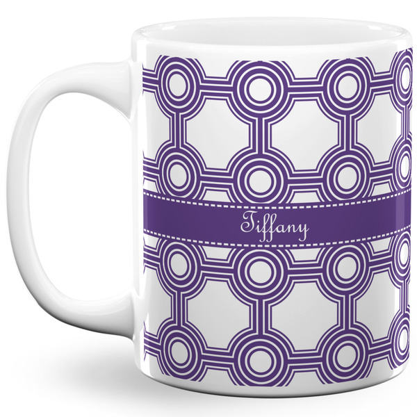Custom Connected Circles 11 Oz Coffee Mug - White (Personalized)