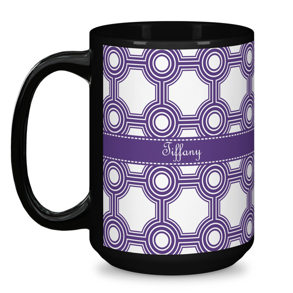 Connected Circles Coffee Mug - 15 oz - Black