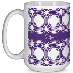 Connected Circles 15 Oz Coffee Mug - White (Personalized)