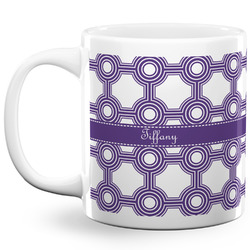 Connected Circles 20 Oz Coffee Mug - White (Personalized)