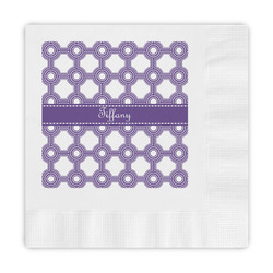 Connected Circles Embossed Decorative Napkins (Personalized)