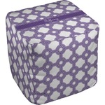 Connected Circles Cube Pouf Ottoman - 13" (Personalized)