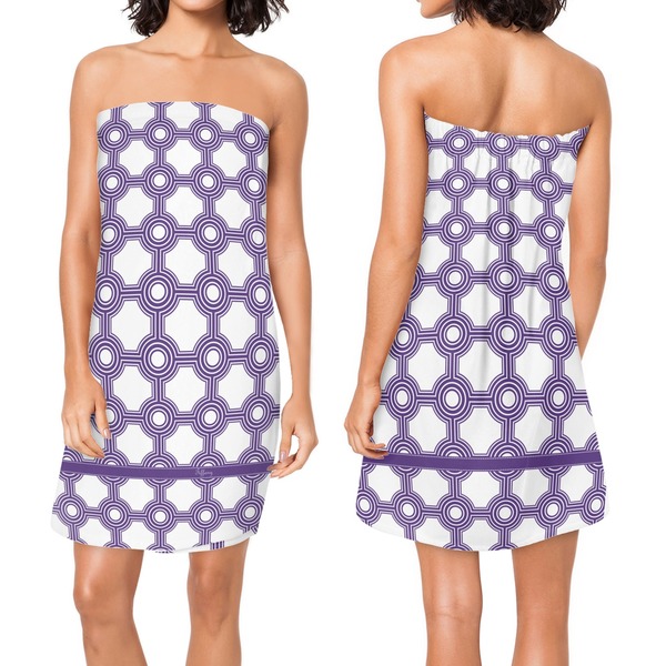 Connected Circles Custom Bath Wrap - Front & Back View