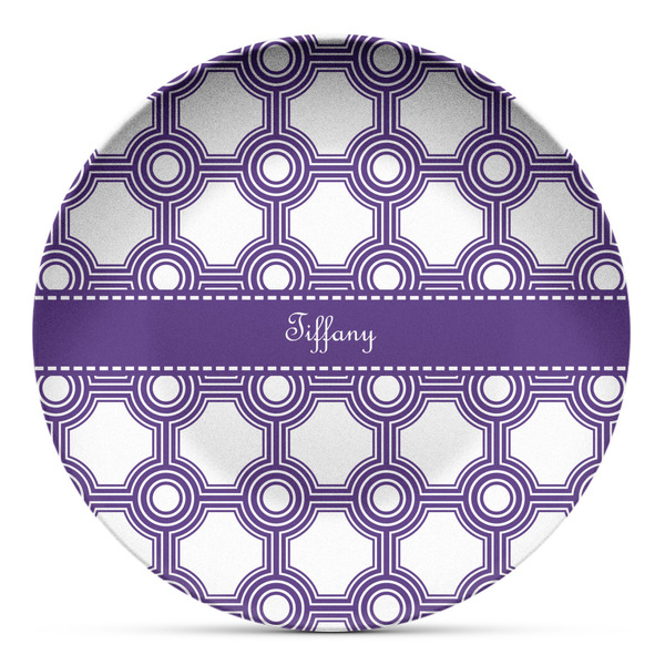 Custom Connected Circles Microwave Safe Plastic Plate - Composite Polymer (Personalized)