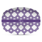 Connected Circles Plastic Platter - Microwave & Oven Safe Composite Polymer (Personalized)
