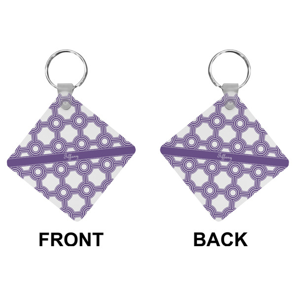 Connected Circles Diamond Keychain (Front + Back)