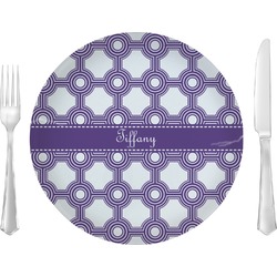 Connected Circles 10" Glass Lunch / Dinner Plates - Single or Set (Personalized)