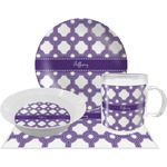 Connected Circles Dinner Set - Single 4 Pc Setting w/ Name or Text