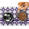 Connected Circles Dog Food Mat - Small LIFESTYLE