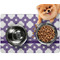 Connected Circles Dog Food Mat - Small w/ Name or Text
