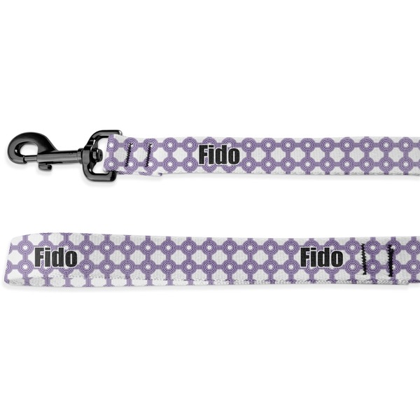 Custom Connected Circles Deluxe Dog Leash - 4 ft (Personalized)