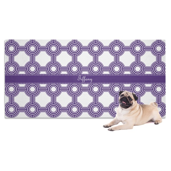 Custom Connected Circles Dog Towel (Personalized)