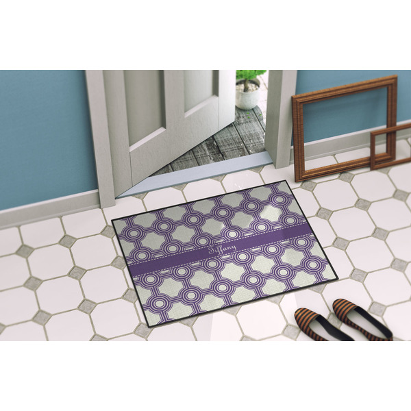 Connected Circles Door Mat Lifestyle