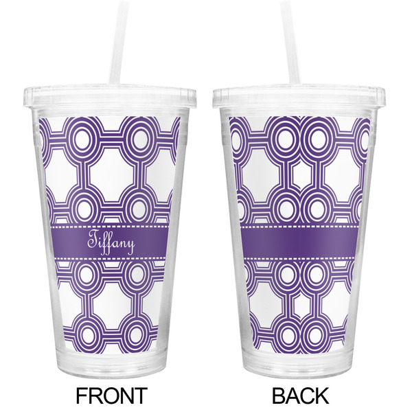 Connected Circles Double Wall Tumbler with Straw - Approval