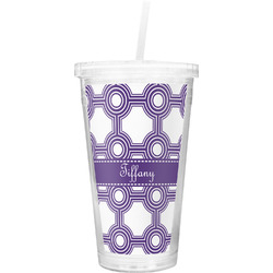 Connected Circles Double Wall Tumbler with Straw (Personalized)