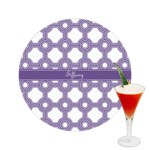 Custom Connected Circles Printed Drink Topper -  2.5" (Personalized)