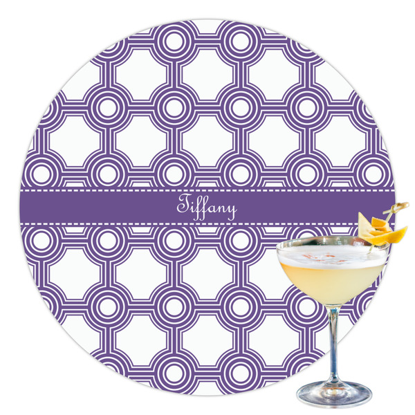 Custom Connected Circles Printed Drink Topper - 3.5" (Personalized)