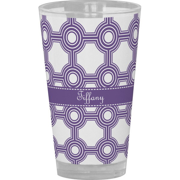Custom Connected Circles Pint Glass - Full Color (Personalized)