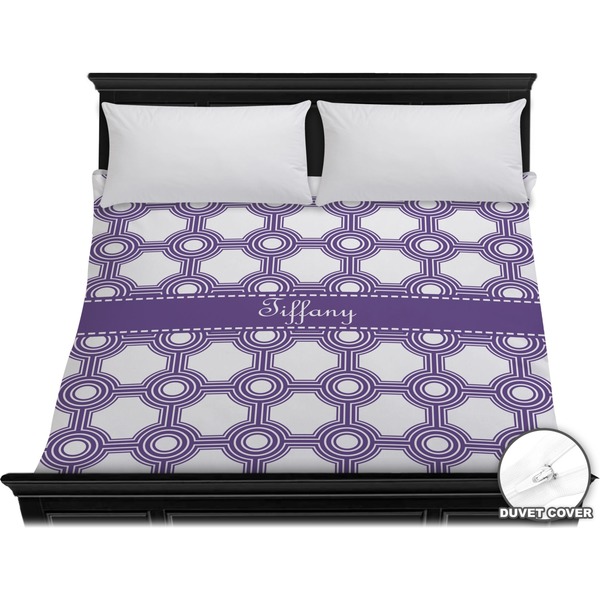Custom Connected Circles Duvet Cover - King (Personalized)