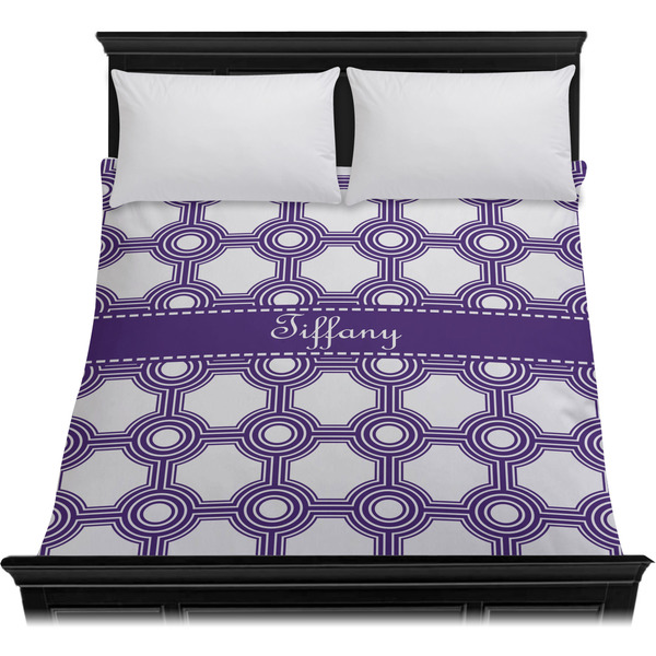 Connected Circles Duvet Cover - Queen - On Bed - No Prop