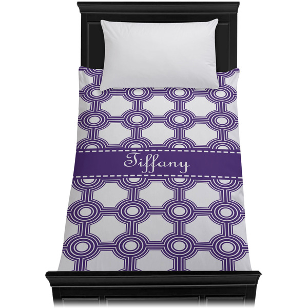 Connected Circles Duvet Cover - Twin - On Bed - No Prop