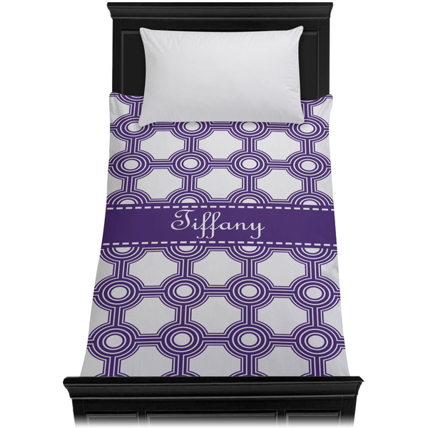 Connected Circles Duvet Cover - Twin XL - On Bed - No Prop