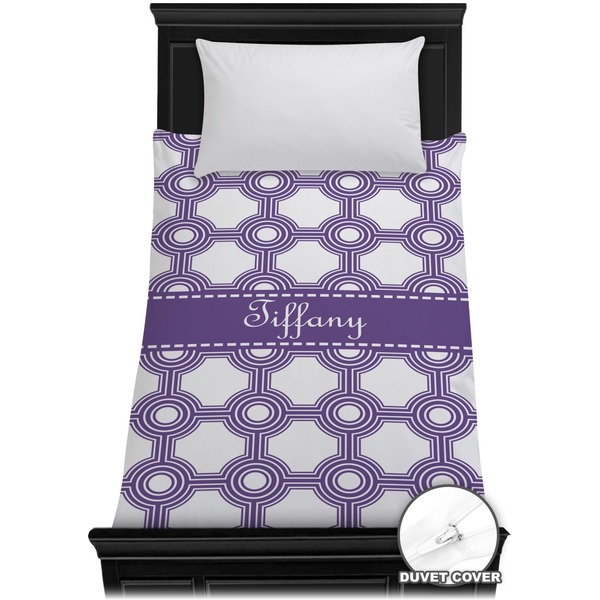 Custom Connected Circles Duvet Cover - Twin (Personalized)