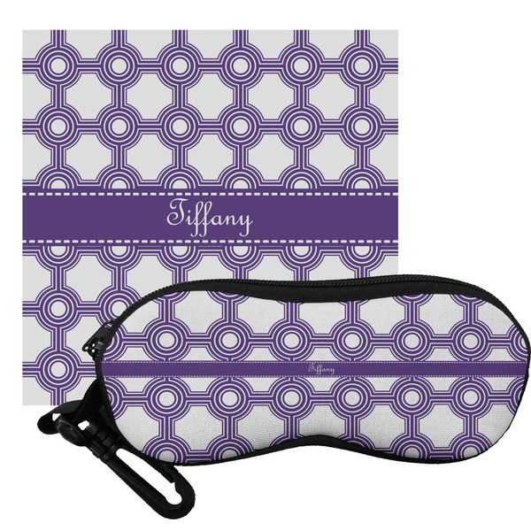 Custom Connected Circles Eyeglass Case & Cloth (Personalized)