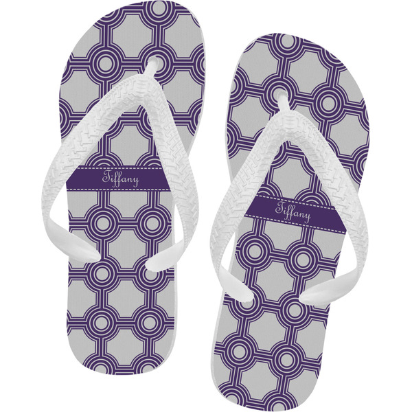 Custom Connected Circles Flip Flops - XSmall (Personalized)