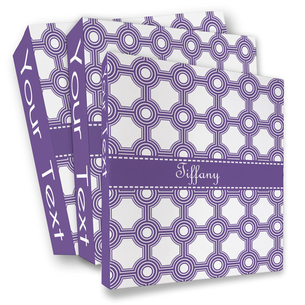 Custom Connected Circles 3 Ring Binder - Full Wrap (Personalized)