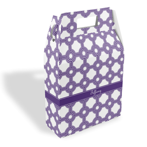 Custom Connected Circles Gable Favor Box (Personalized)